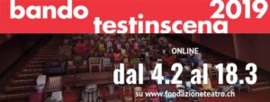 Disponibile on line il bando "testinscena 2019" per i giovani talenti