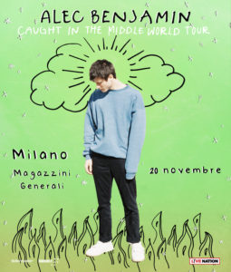 Arriva per la prima volta in Italia Alec Benjamin