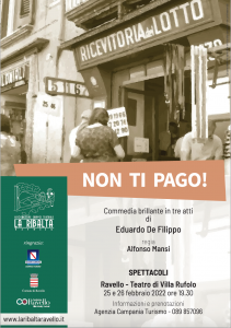 "Non ti pago", il Teatro di Villa Rufolo ospita il capolavoro di Eduardo De Filippo