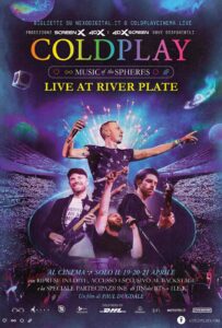 "Coldplay - Music Of The Spheres: Live At River Plate", nei cinema lo spettacolare concerto della band  britannica