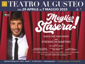 "Meglio stasera!", Stefano De Martino porta a teatro il suo primo one man show