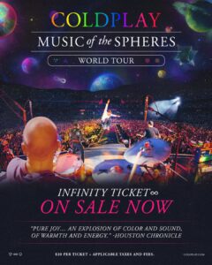 “Music of The Spheres World Tour 2023”, al via le tappe italiane dei Coldplay